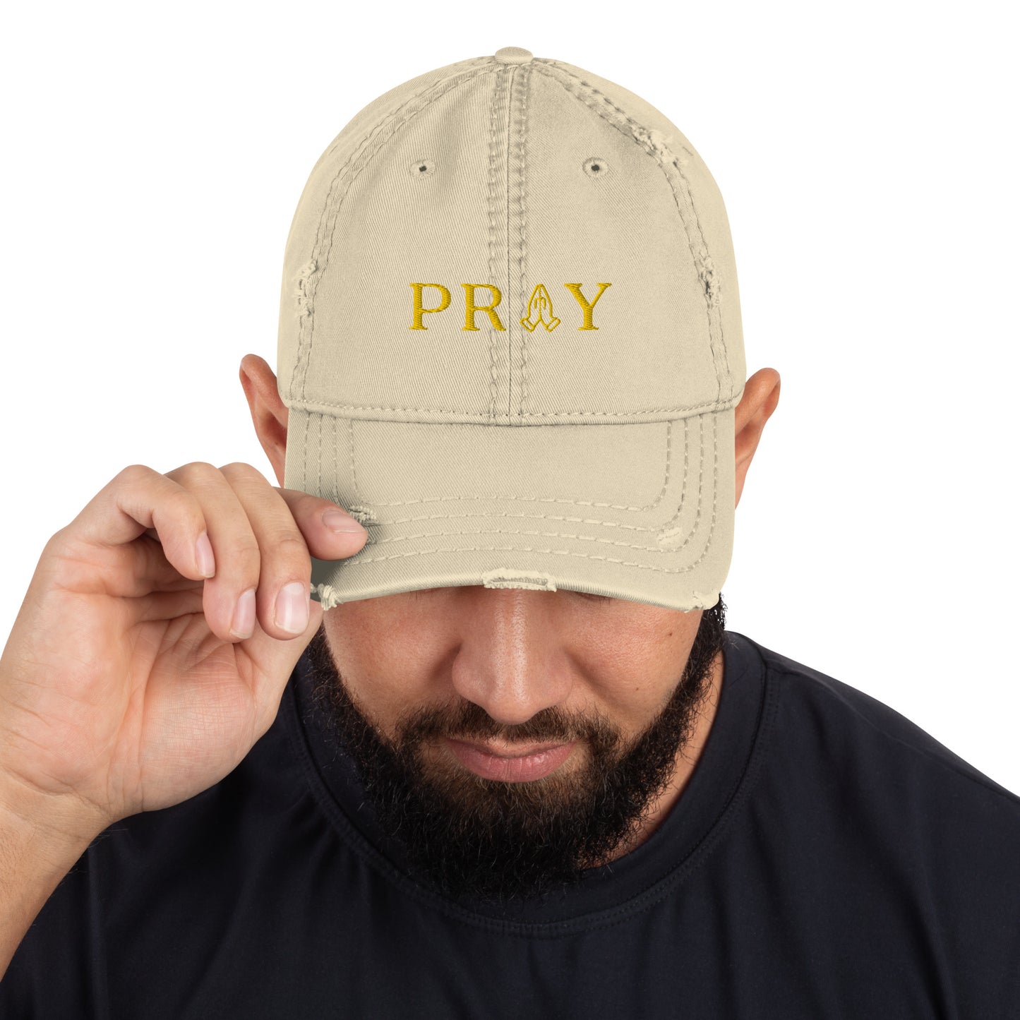 Pray Distressed Hat - The Hook Up