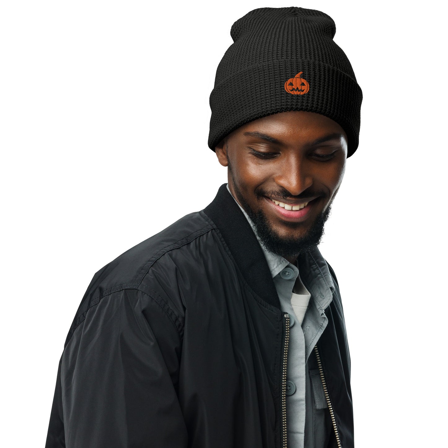 Retro Pumpkin Waffle Beanie
