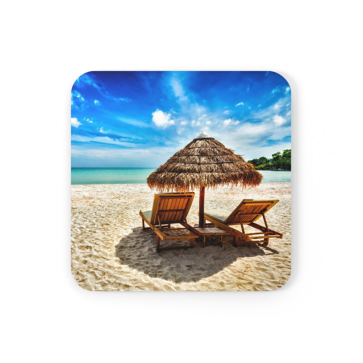 Palm Umbrella Souvenir Coaster