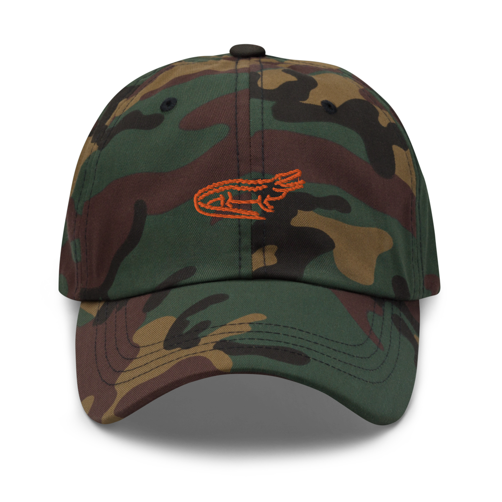 Gator Silhouette Sports Hat - Camo Front