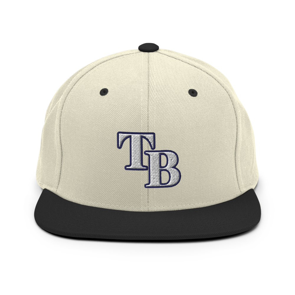 TB Block Snapback Hat - White - The Hook Up