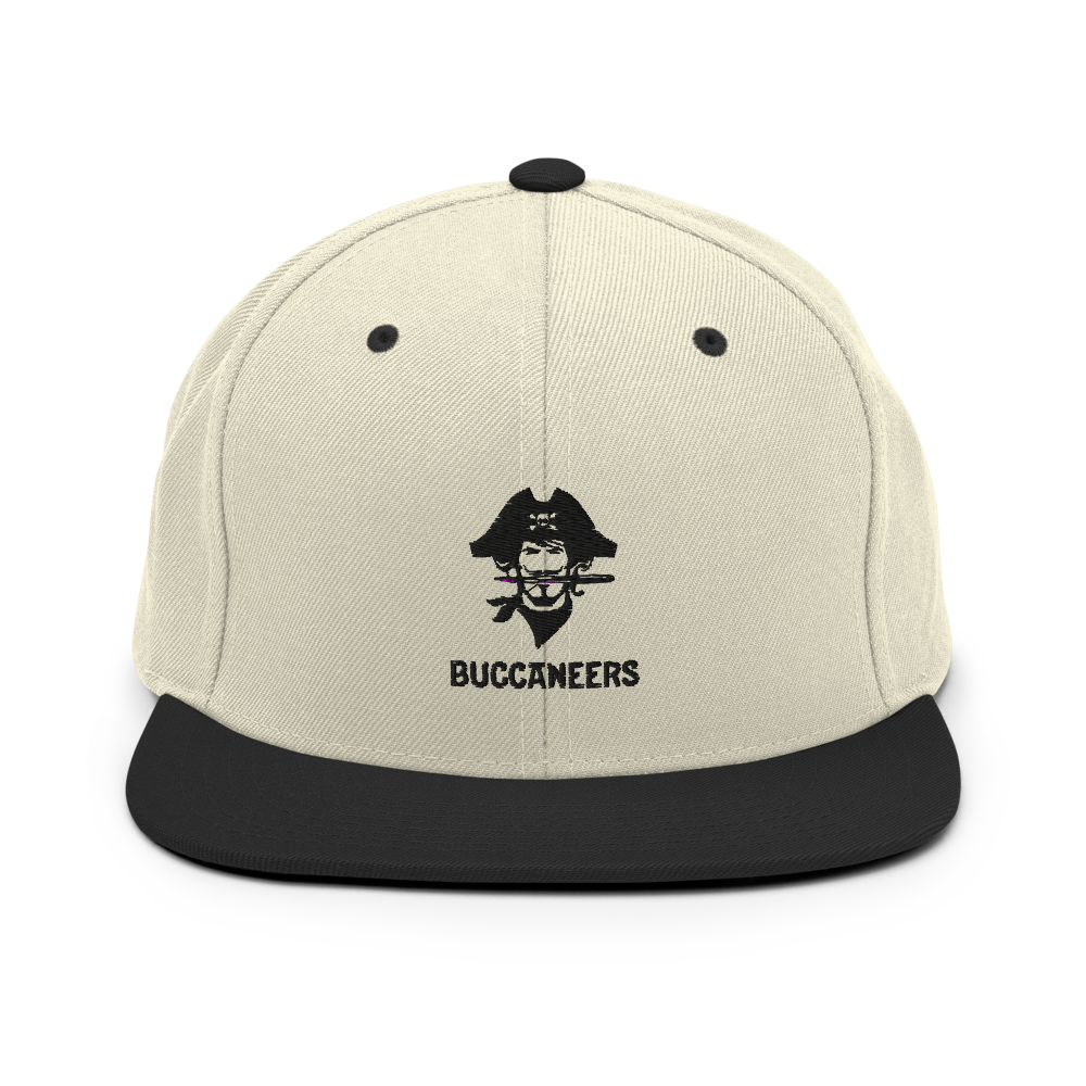 Pirate Snapback Hat - Black - The Hook Up