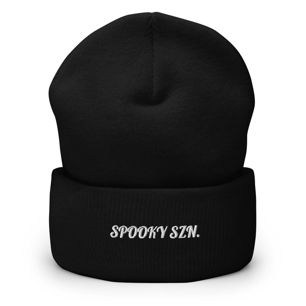 Spooky Szn Script Beanie - Souvenir Shop - Black Front