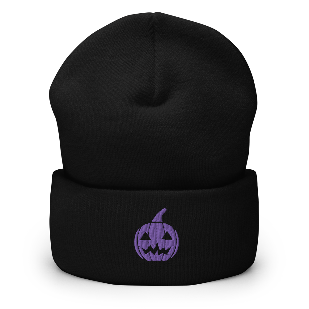 Retro Pumpkin Icon Beanie - Souvenir Shop - Black Front