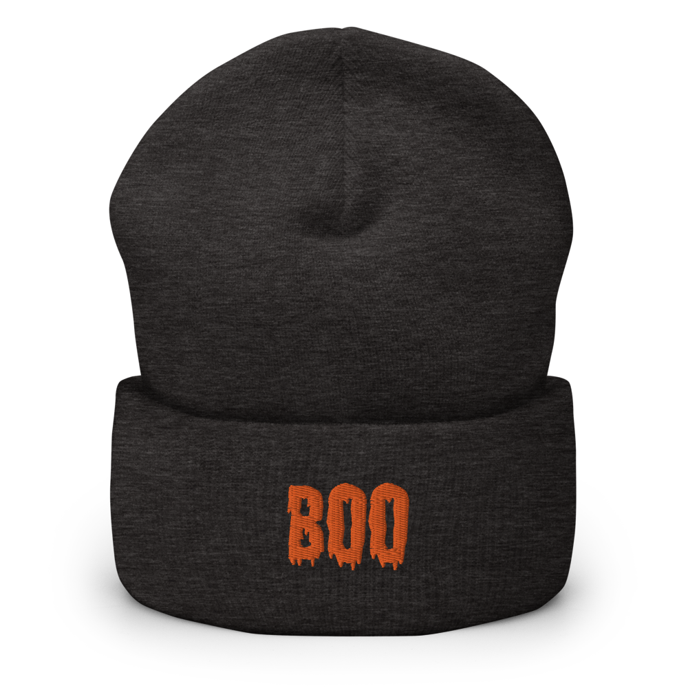 BOO Script Beanie - Souvenir Shop - Grey Front