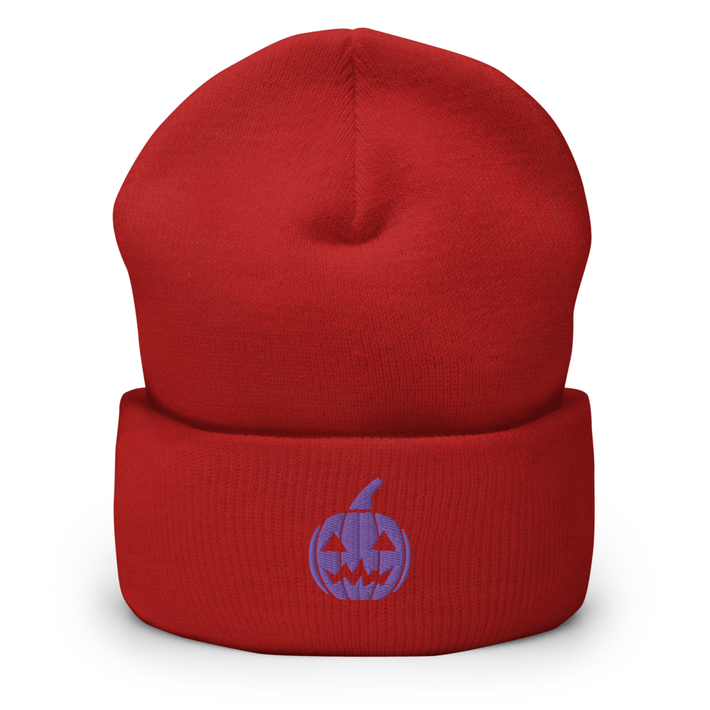 Retro Pumpkin Icon Beanie - Souvenir Shop - Red Front
