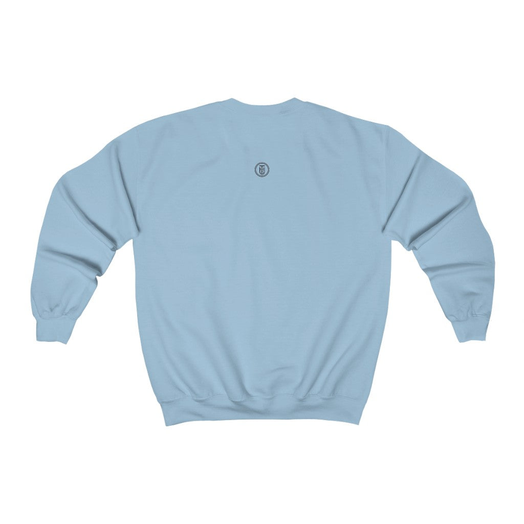 Cozy 'With Love' Crewneck Sweatshirt - Light Blue Back