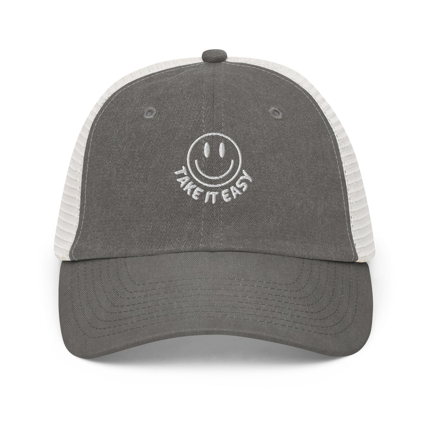 Take It Easy Mesh Hat - Tan Front