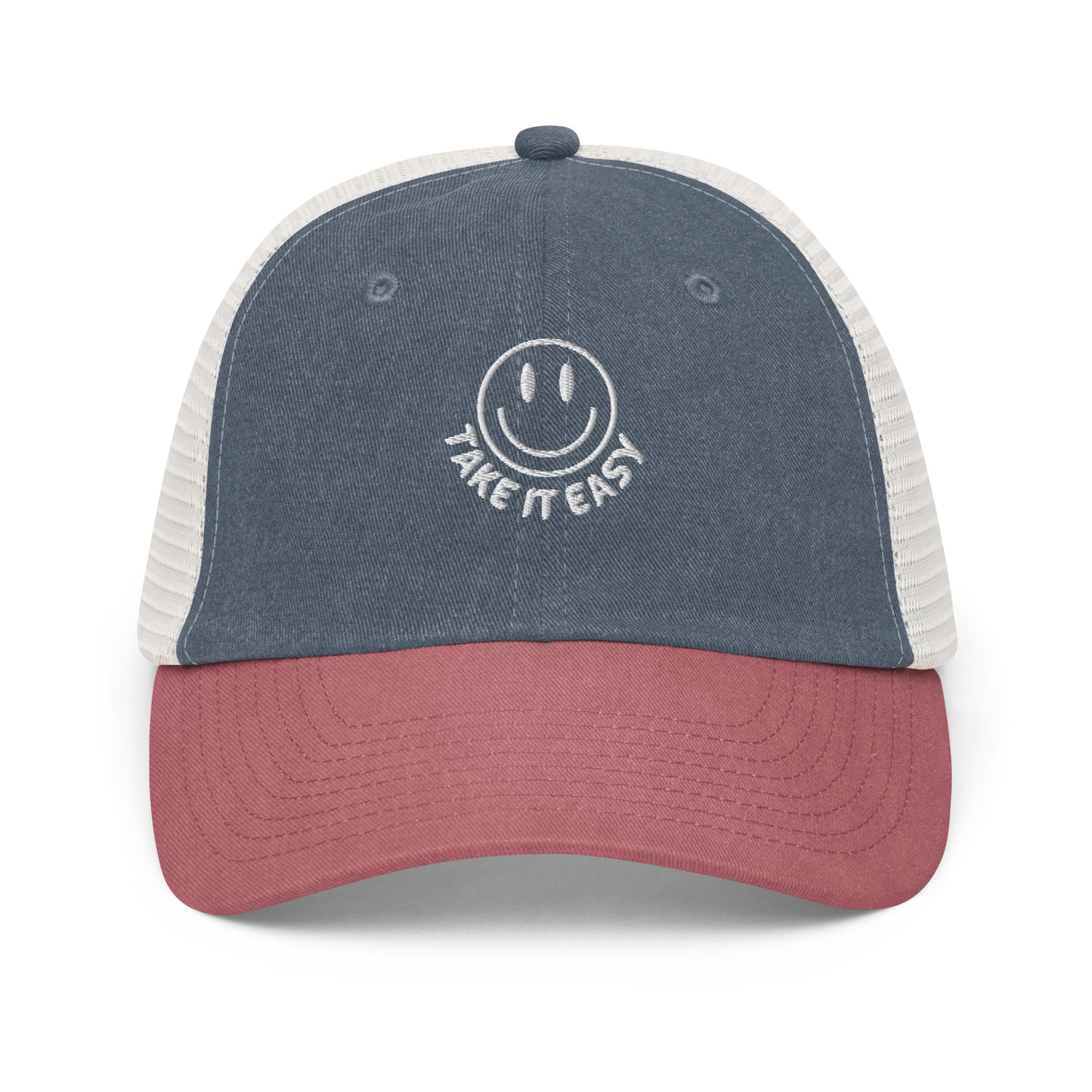Take It Easy Mesh Hat - Red Front