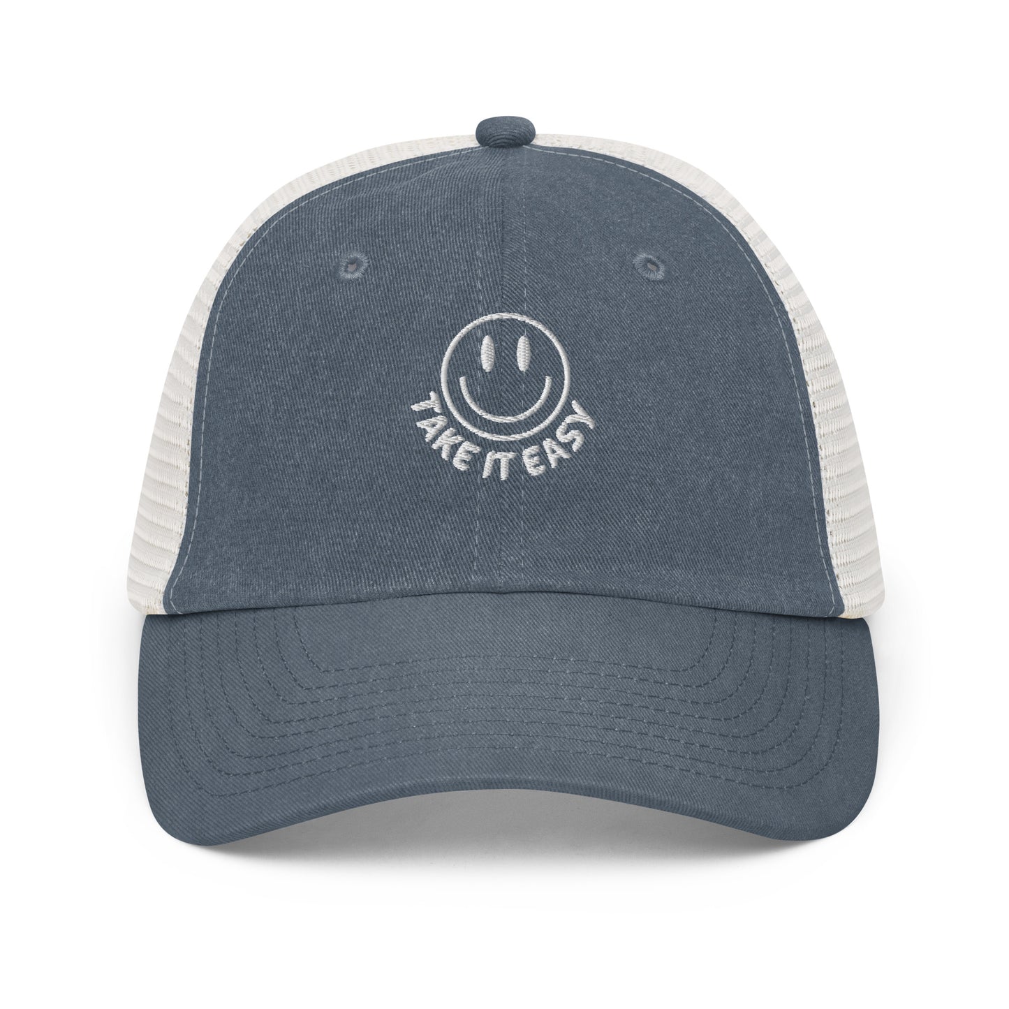 Take It Easy Mesh Hat - Grey Front