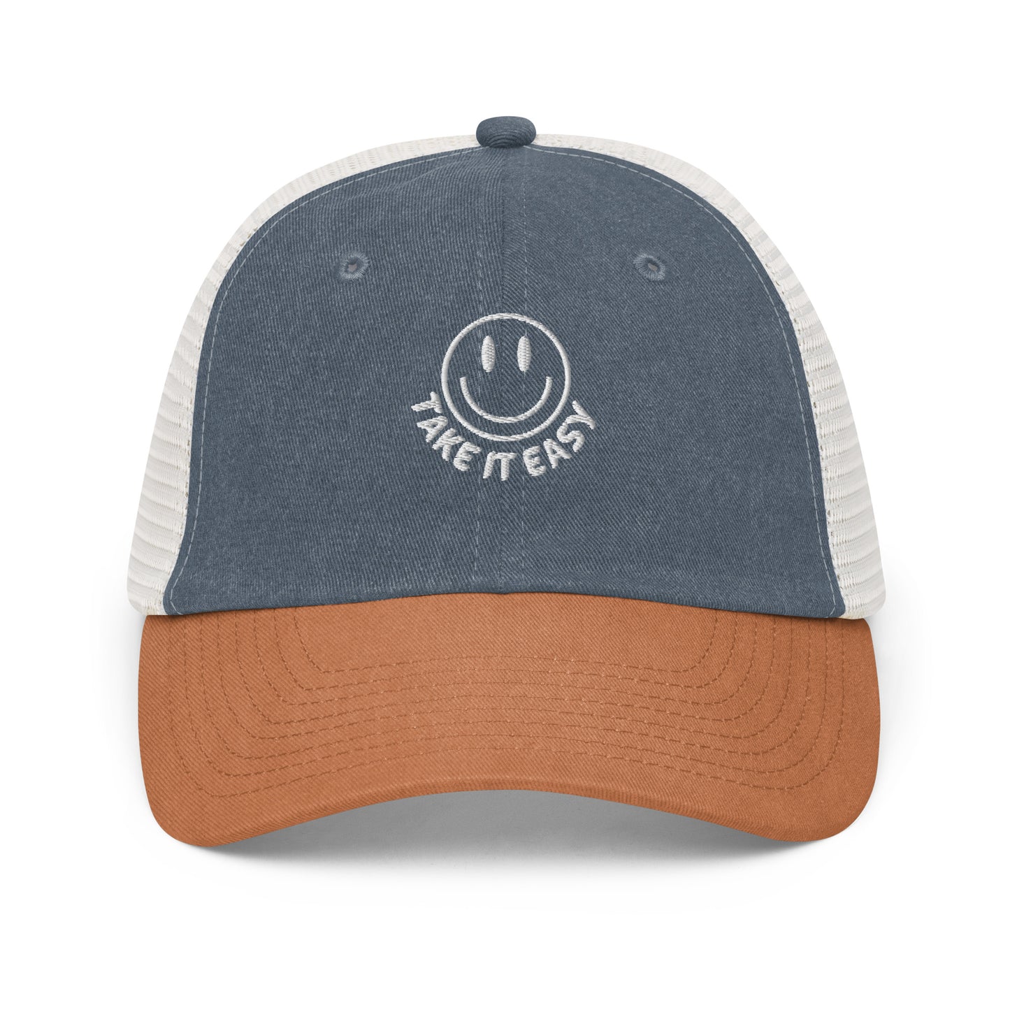 Take It Easy Mesh Hat - Gold Front