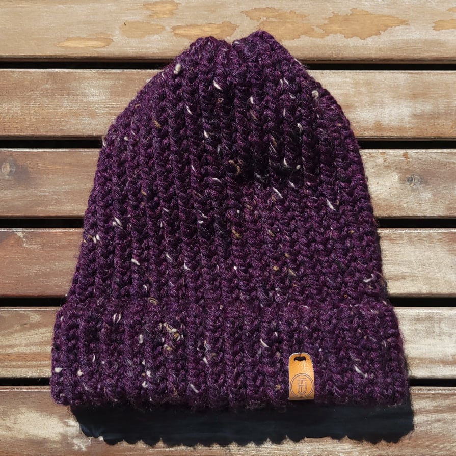 Handmade Plum Winter Beanie - Souvenir Shop