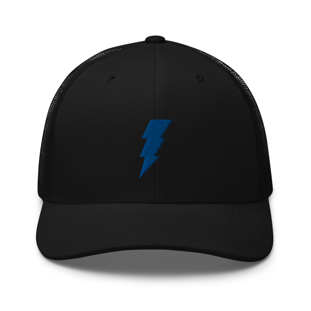 White Out Lightning Trucker Hat - The Hook Up