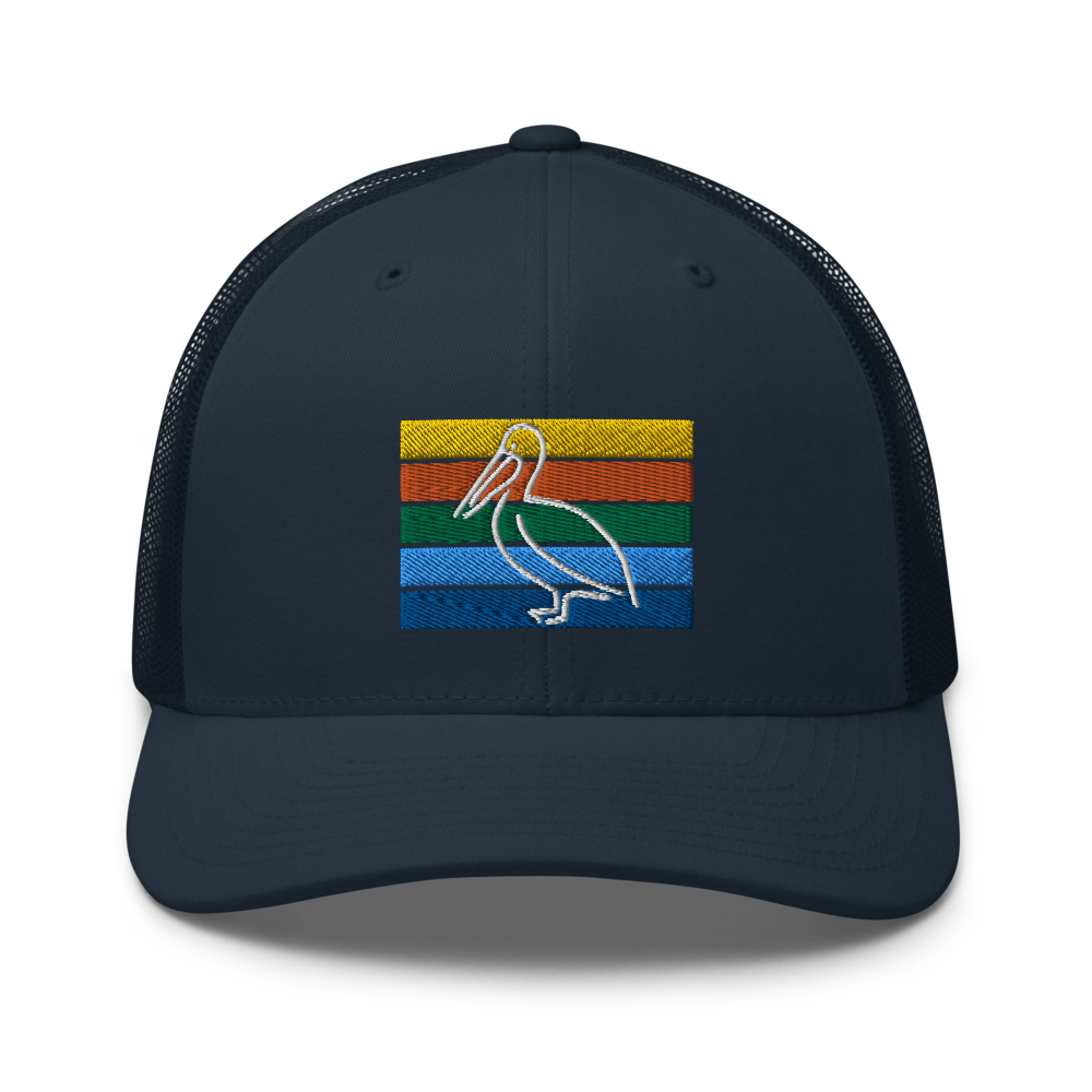 St. Petersburg Pelican Trucker Hat - Blue Front