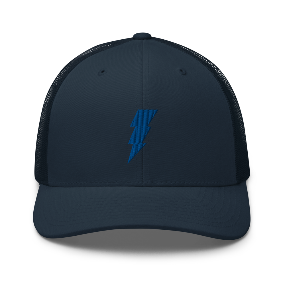 White Out Lightning Trucker Hat - The Hook Up