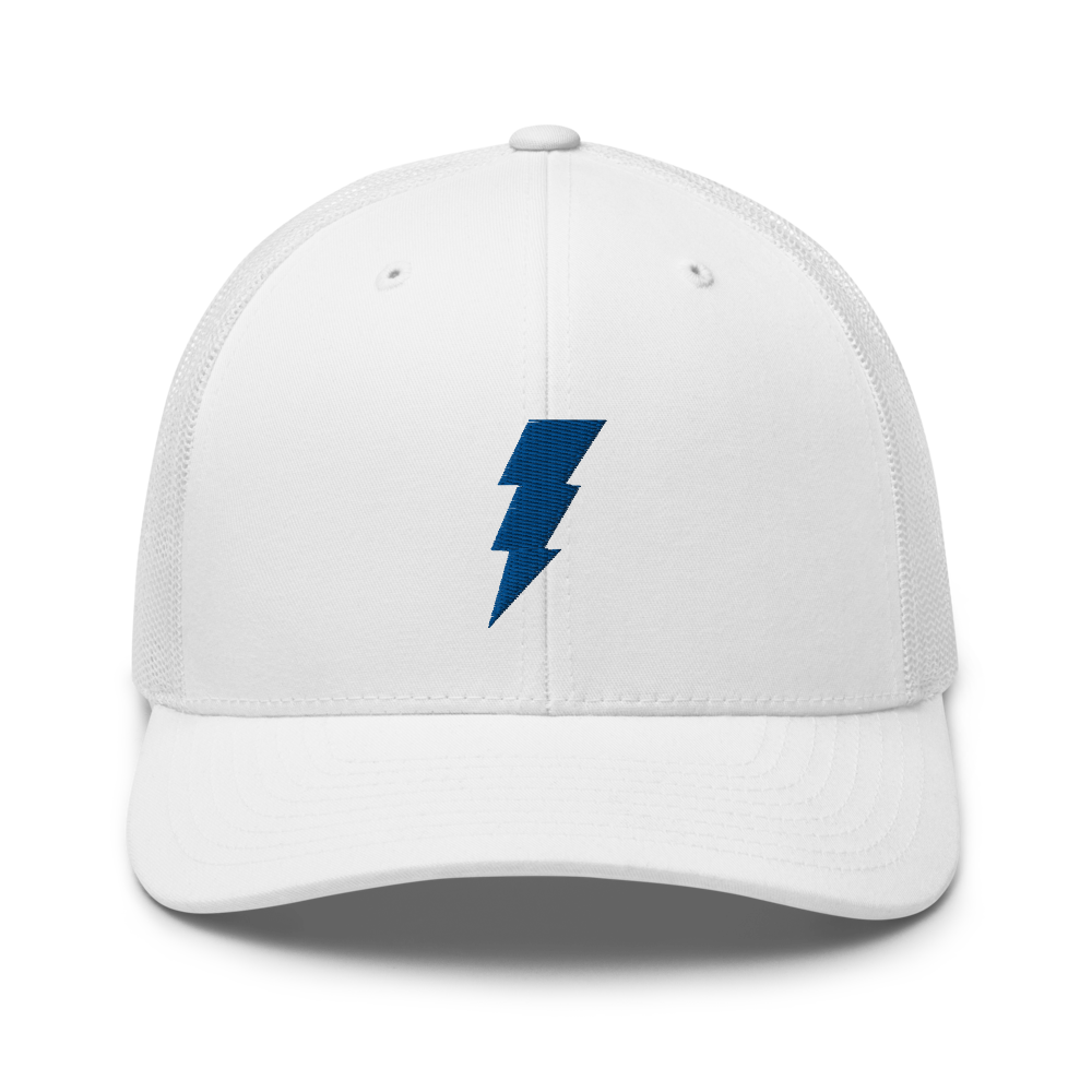 White Out Lightning Trucker Hat - The Hook Up
