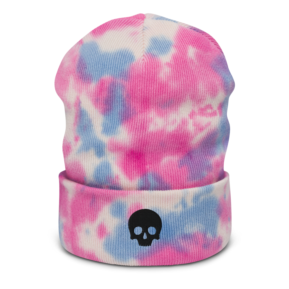 Skull Tie-Dye Beanie - Souvenir Shop - Pink