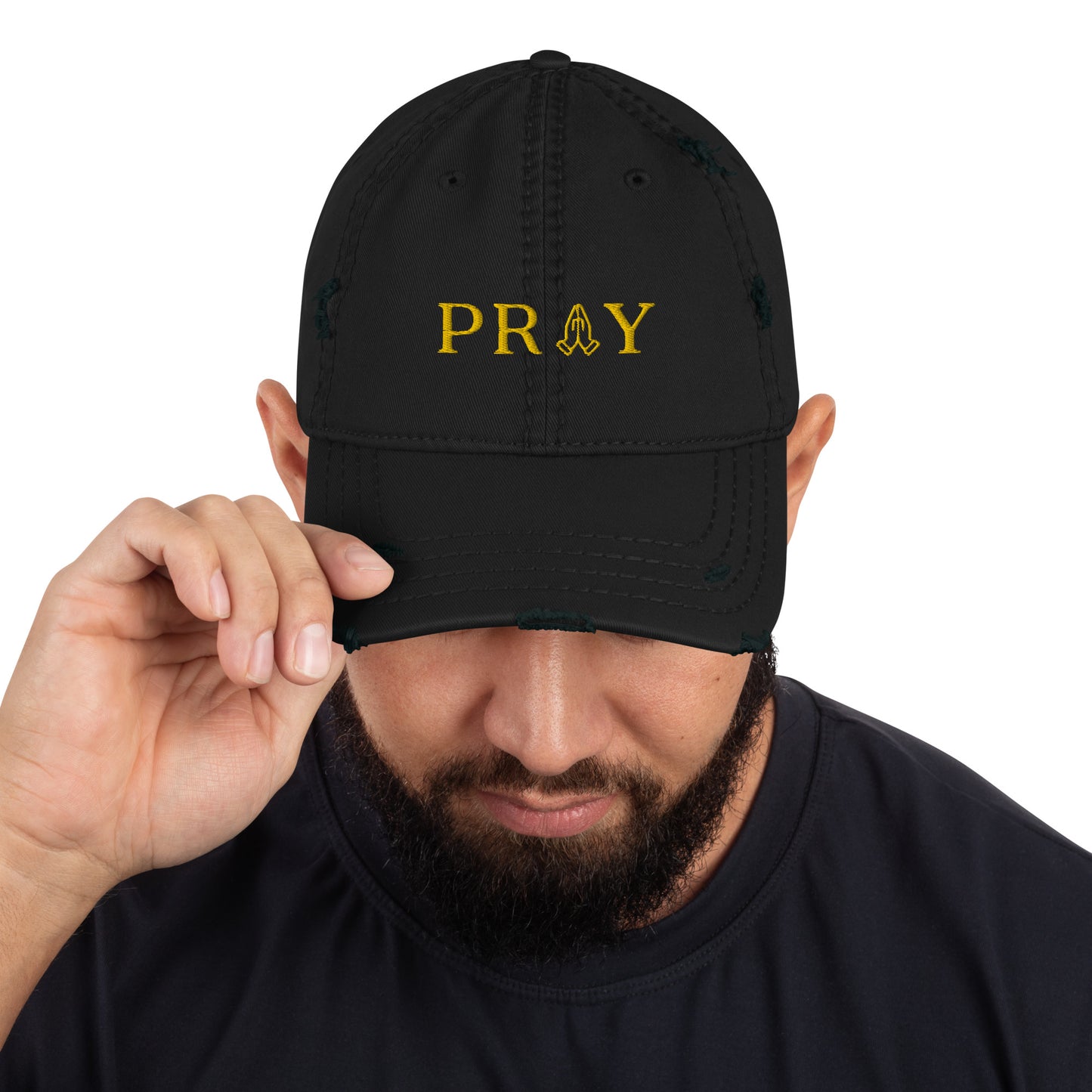 Pray Distressed Hat - The Hook Up