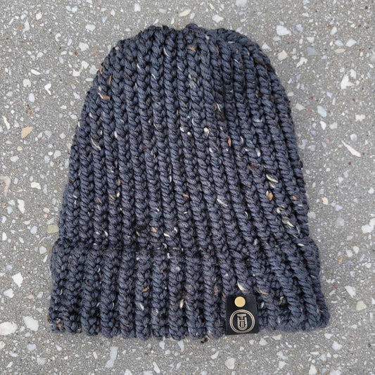 Handmade Graphite Winter Beanie - Graphite Grey