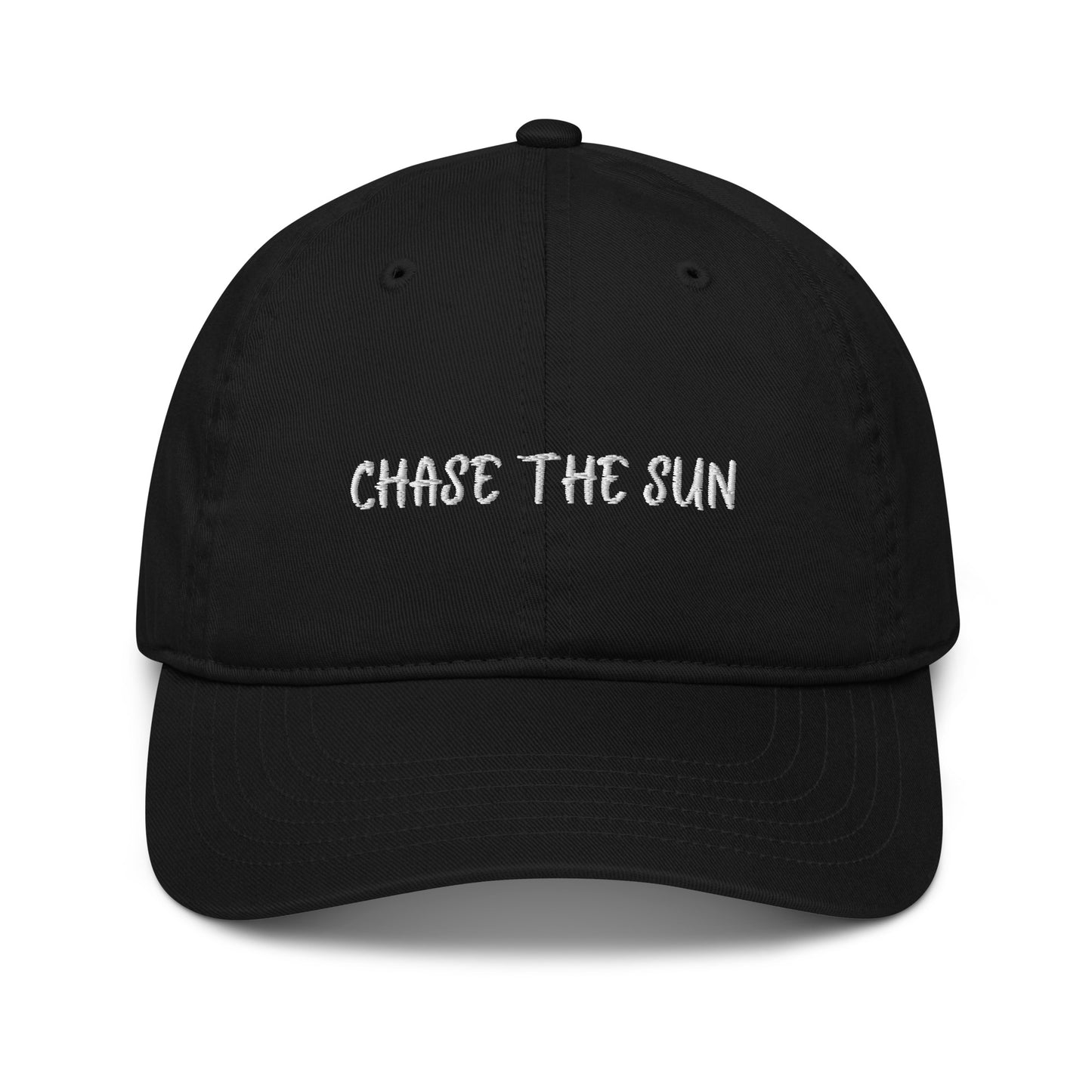 Chase The Sun Organic Hat - Black Front