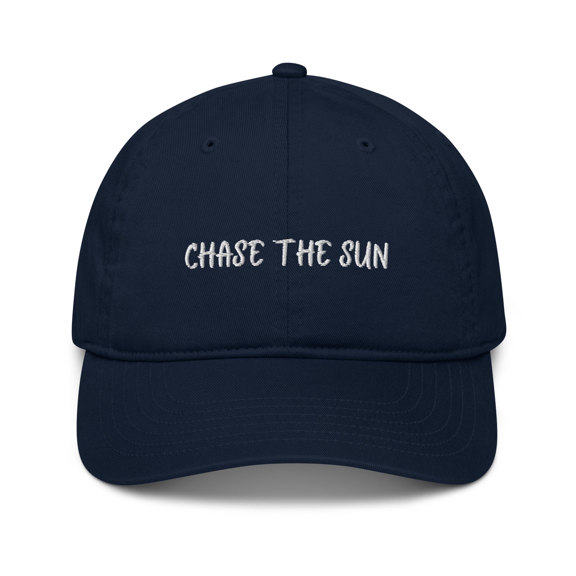 Chase The Sun Organic Hat - Navy Front