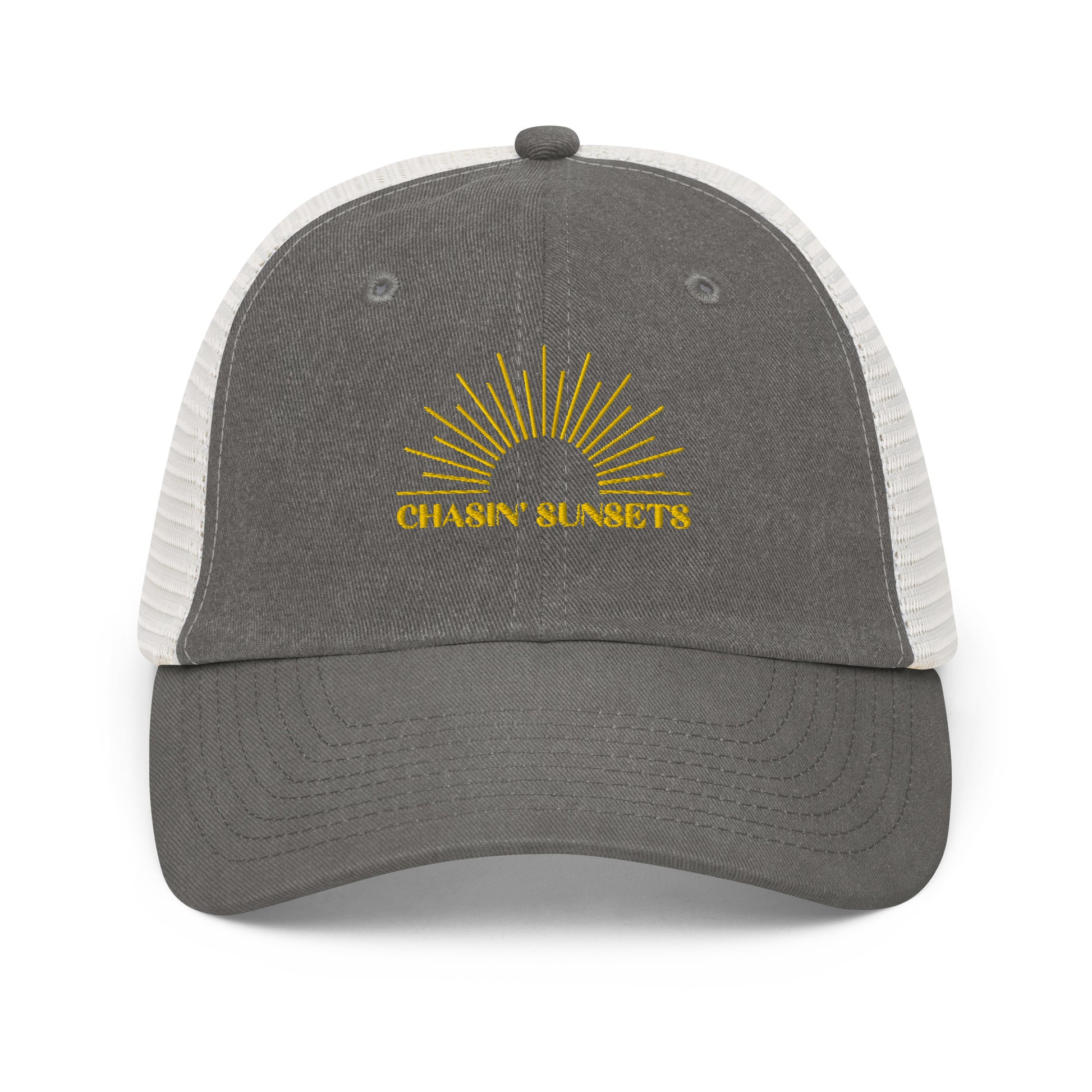 Chasing Sunsets Mesh Hat - Grey