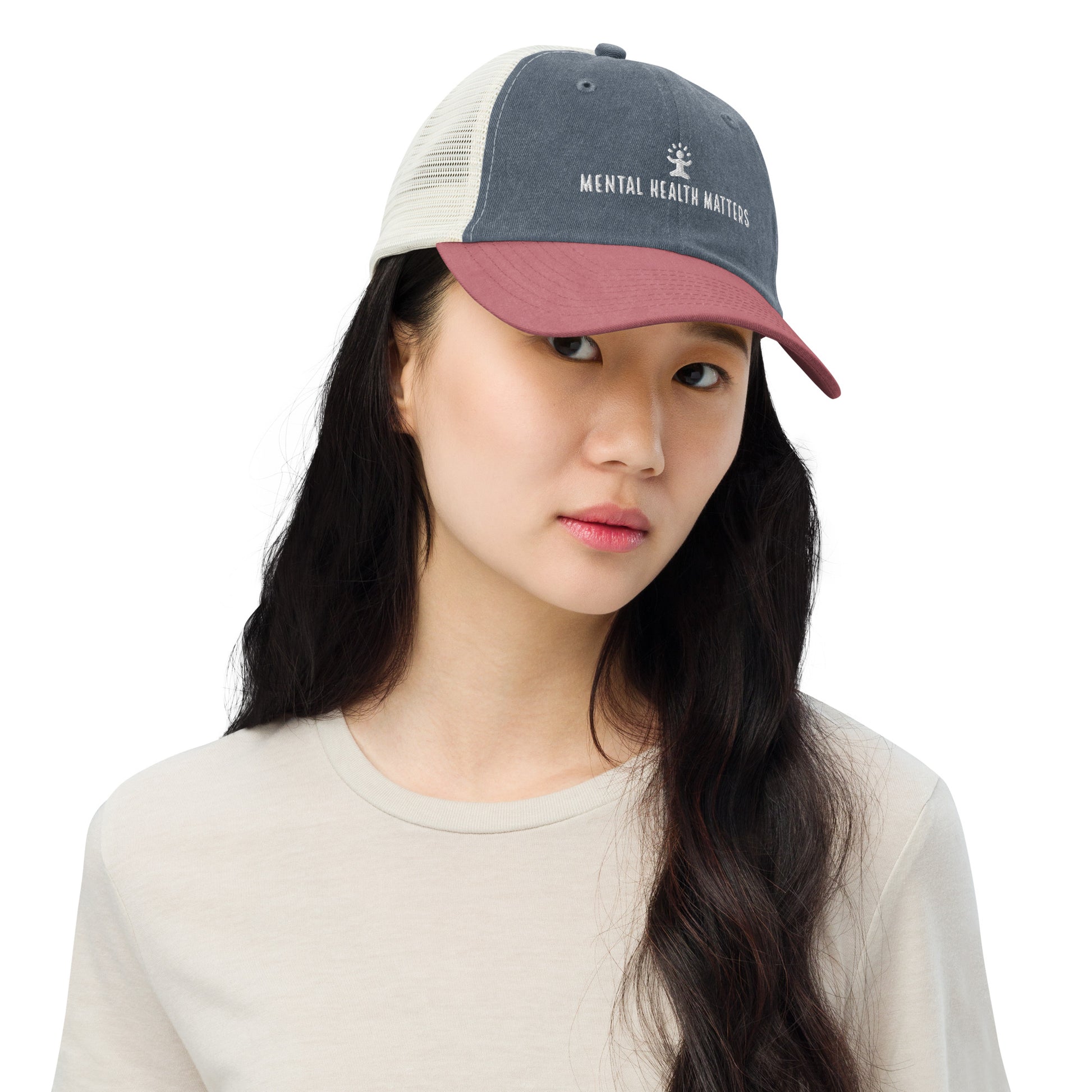 Woman Wearing Mentals Matter Hat - Red Front