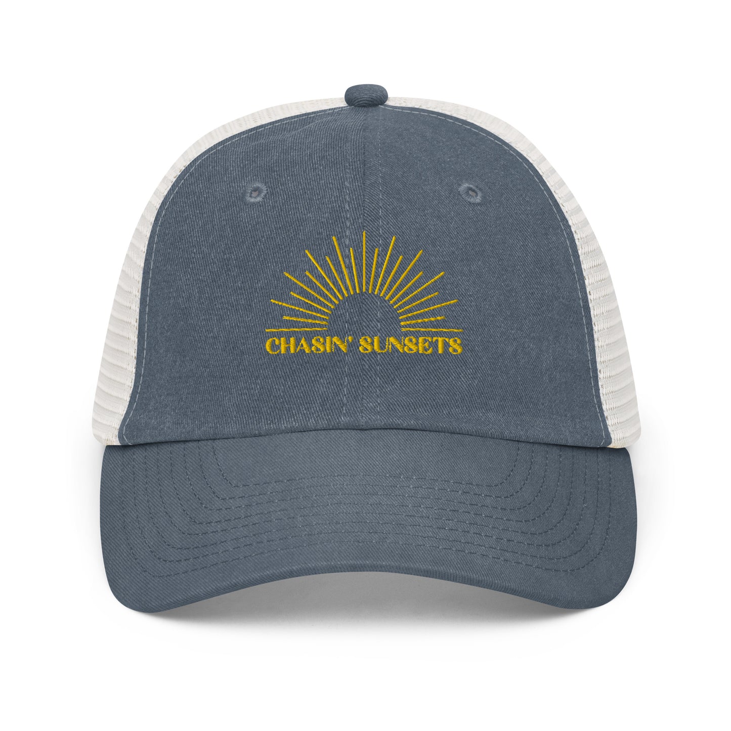 Chasing Sunsets Mesh Hat - Blue