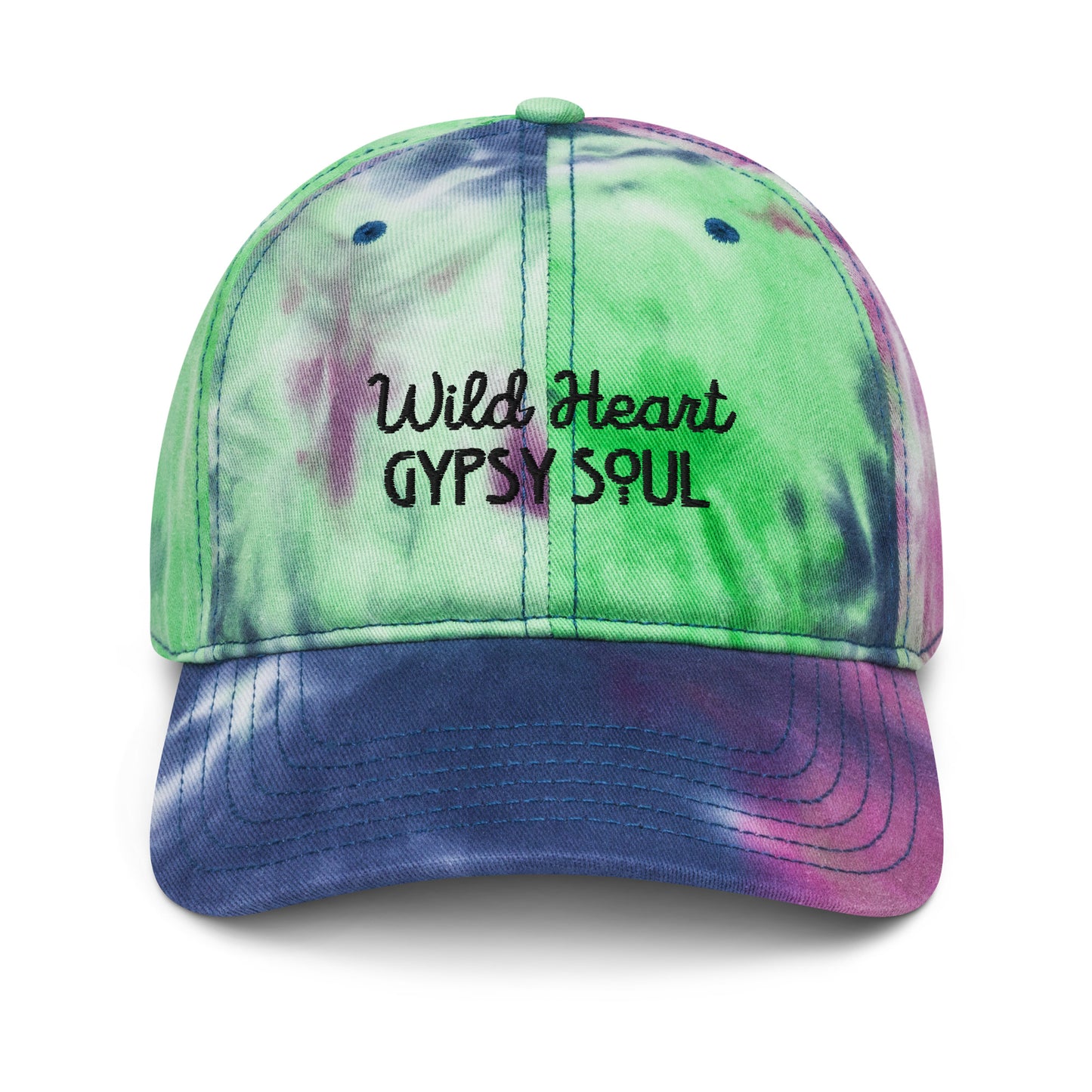 Wild Heart Tie Dye Hat - Purple Front