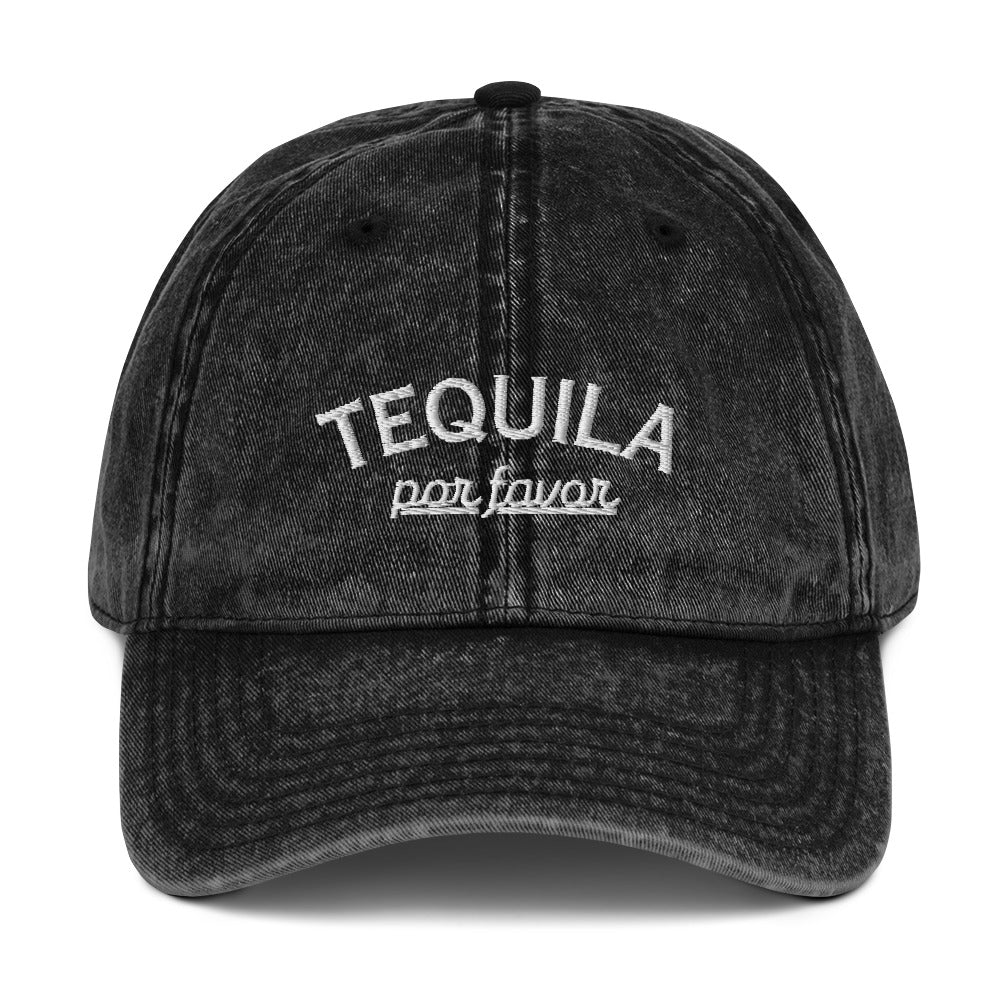 Tequila Por Favor Hat - Black