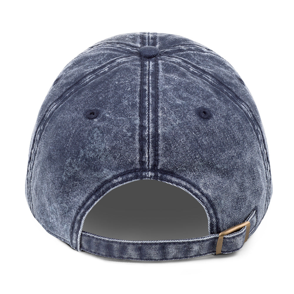 Happiness Is Contagious Hat - Denim Blue Back