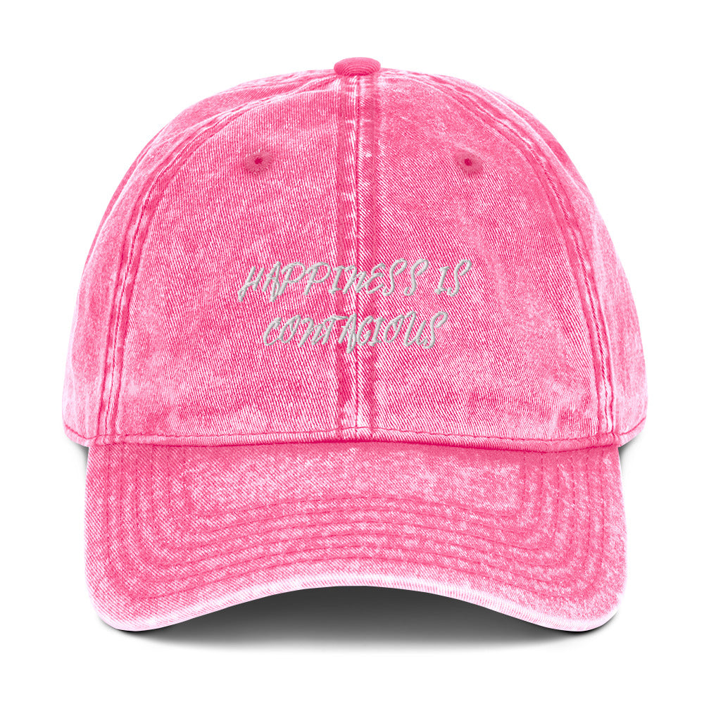 Happiness Is Contagious Hat - Pink Front