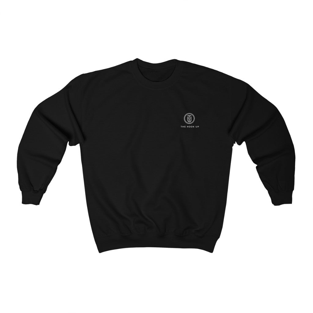 Cozy Branded Crewneck Sweatshirt - Black Front