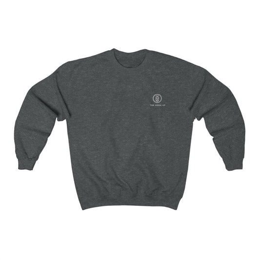 Cozy Branded Crewneck Sweatshirt - Grey Front