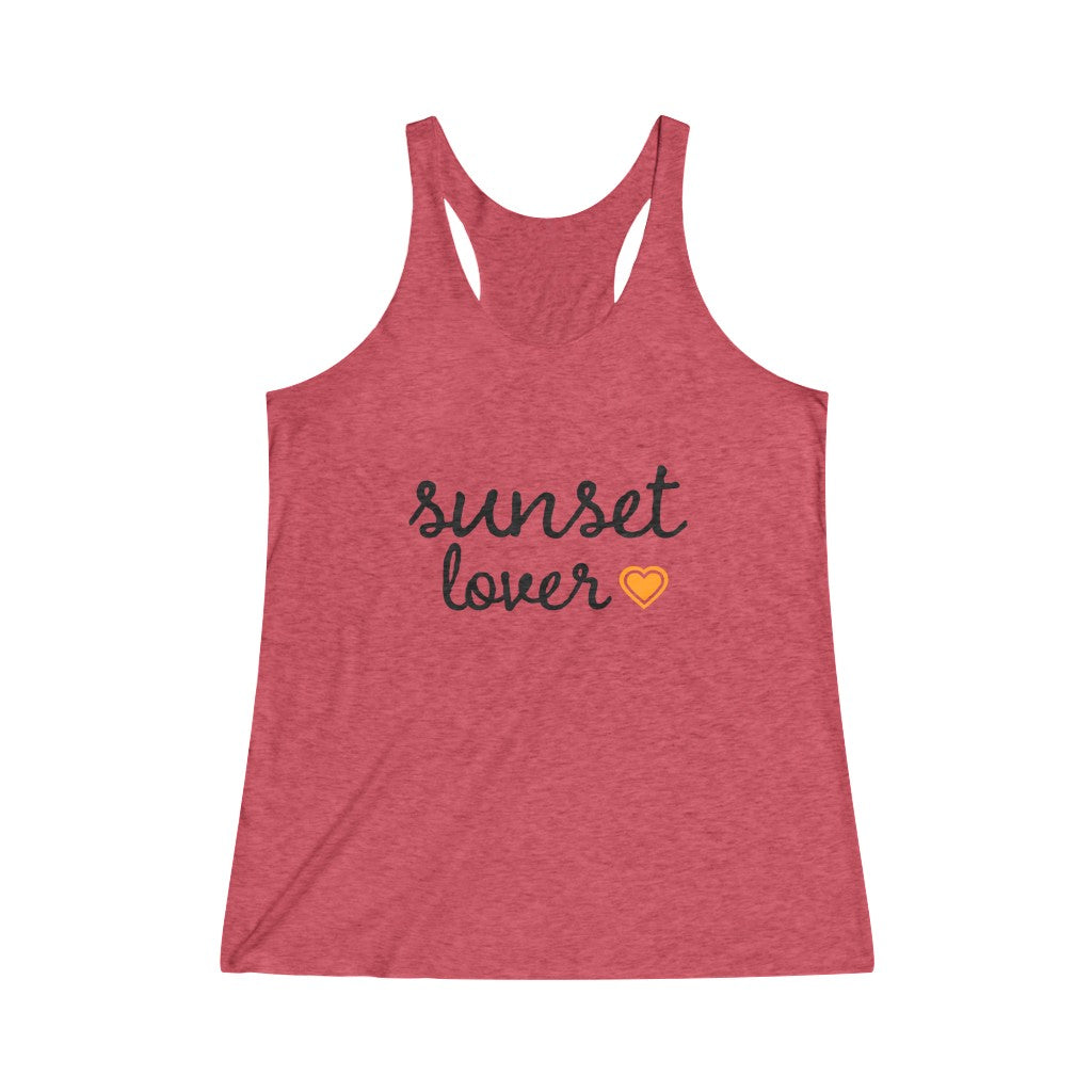 Sunset Lover Racerback Tank Top - Red