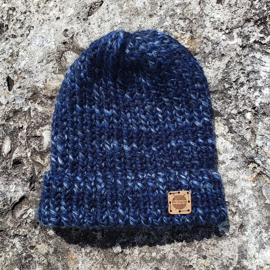 Handmade Denim Blue Winter Beanie - Souvenir Shop