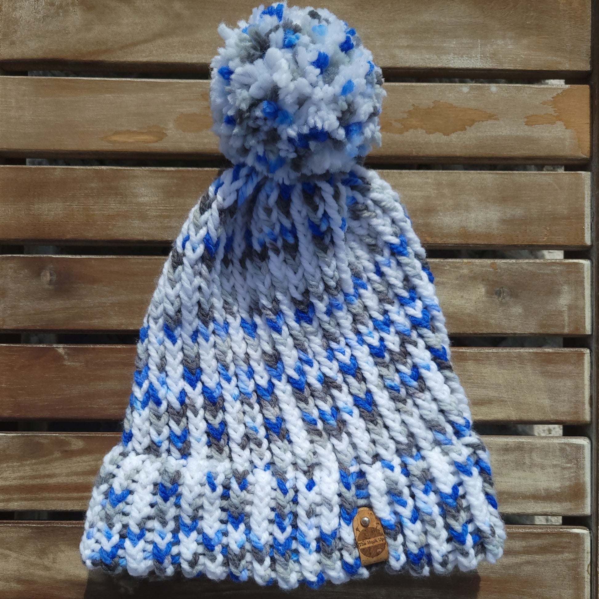 Handmade Light Blue Winter Beanie - Souvenir Shop