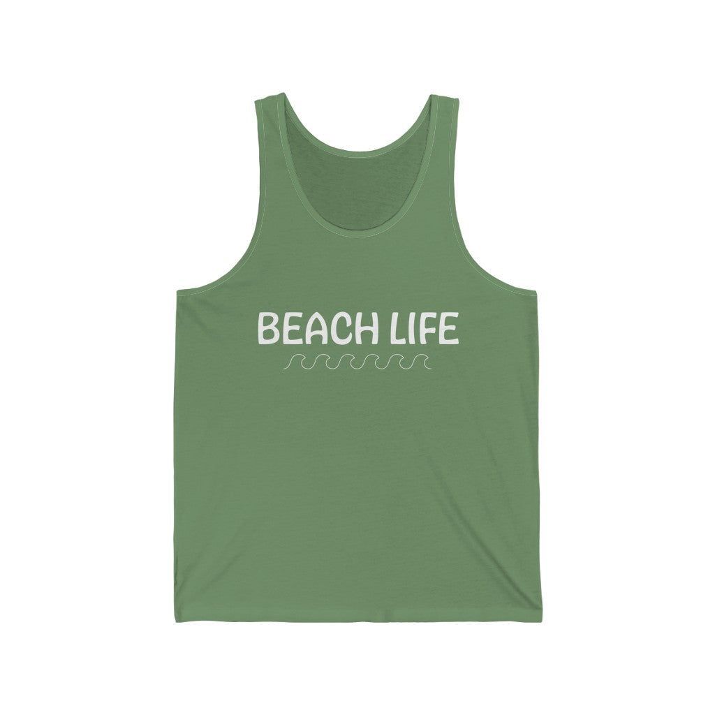 Beach Life Waves Tank Top - Green