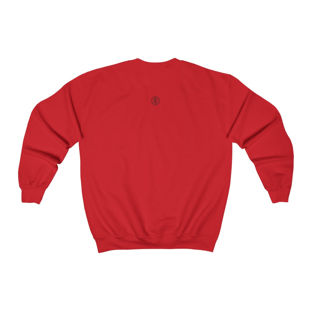 Cozy 'Burg Vibes' Crewneck Sweatshirt - Red Back