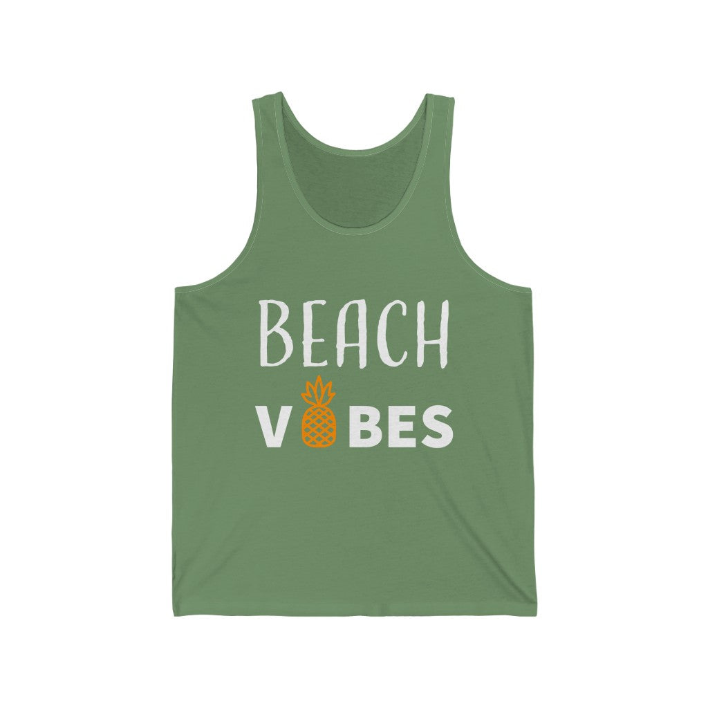 Pineapple Beach Vibes Tank Top - Green
