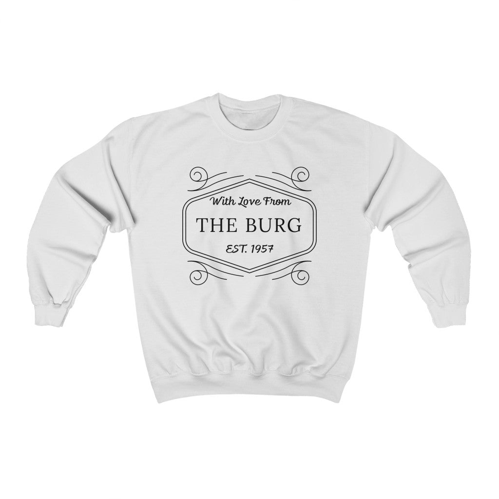Cozy 'With Love' Crewneck Sweatshirt - White Front
