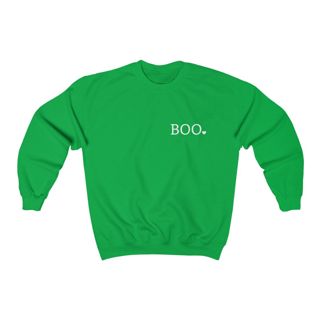 Cozy "Boo' Crewneck - Green Front