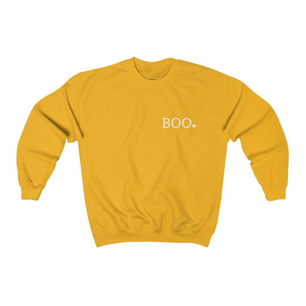 Cozy "Boo' Crewneck - Gold Front