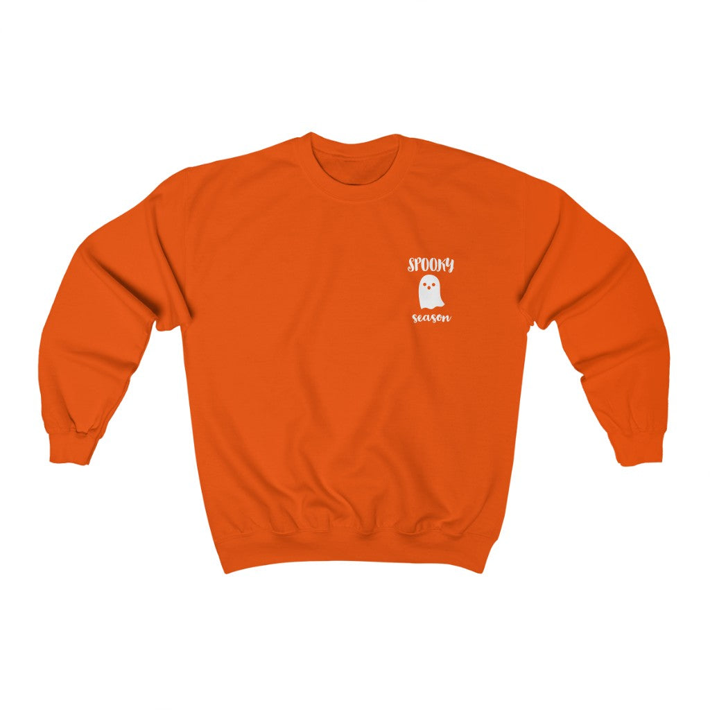 Cozy "Spooky Szn' Ghost Crewneck - Orange Front