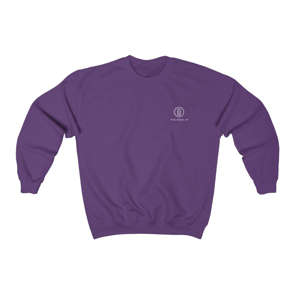Cozy Branded Crewneck Sweatshirt - Purple Front