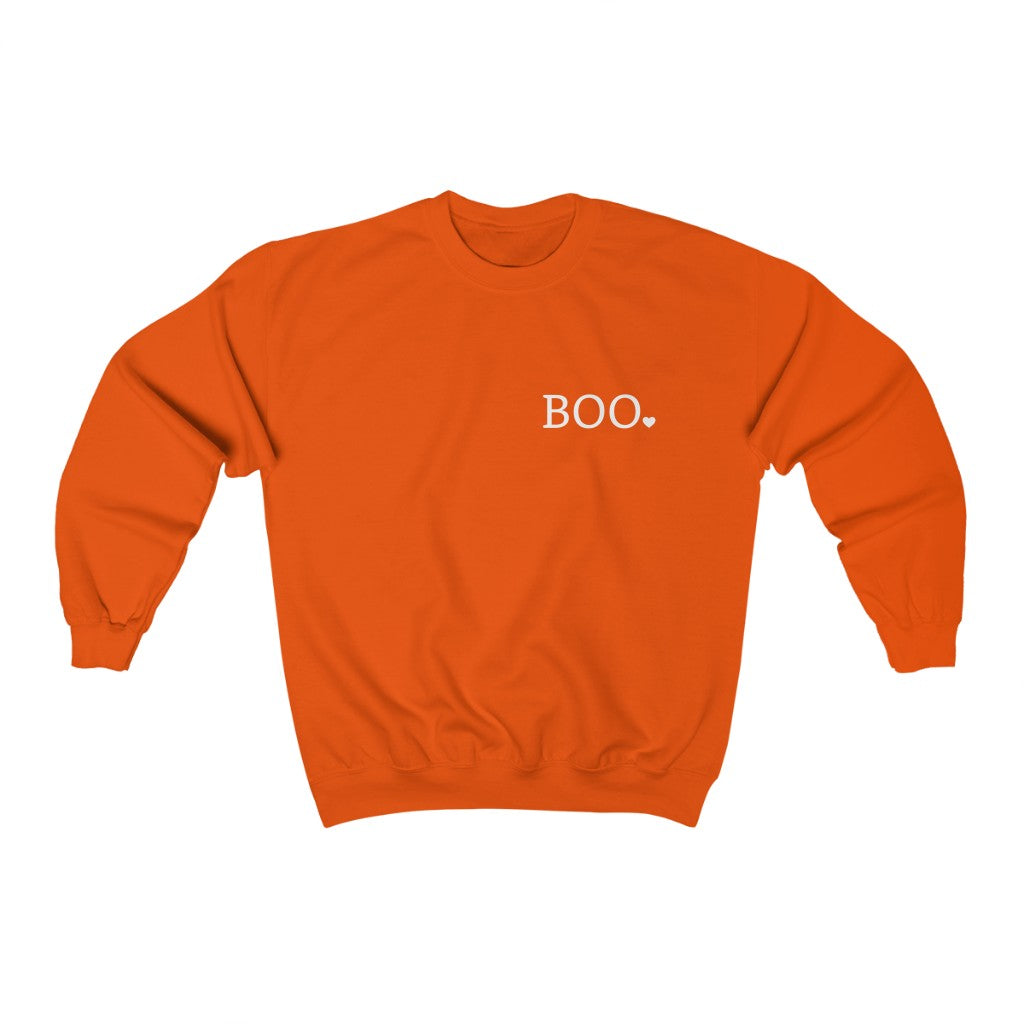Cozy "Boo' Crewneck - Orange Front