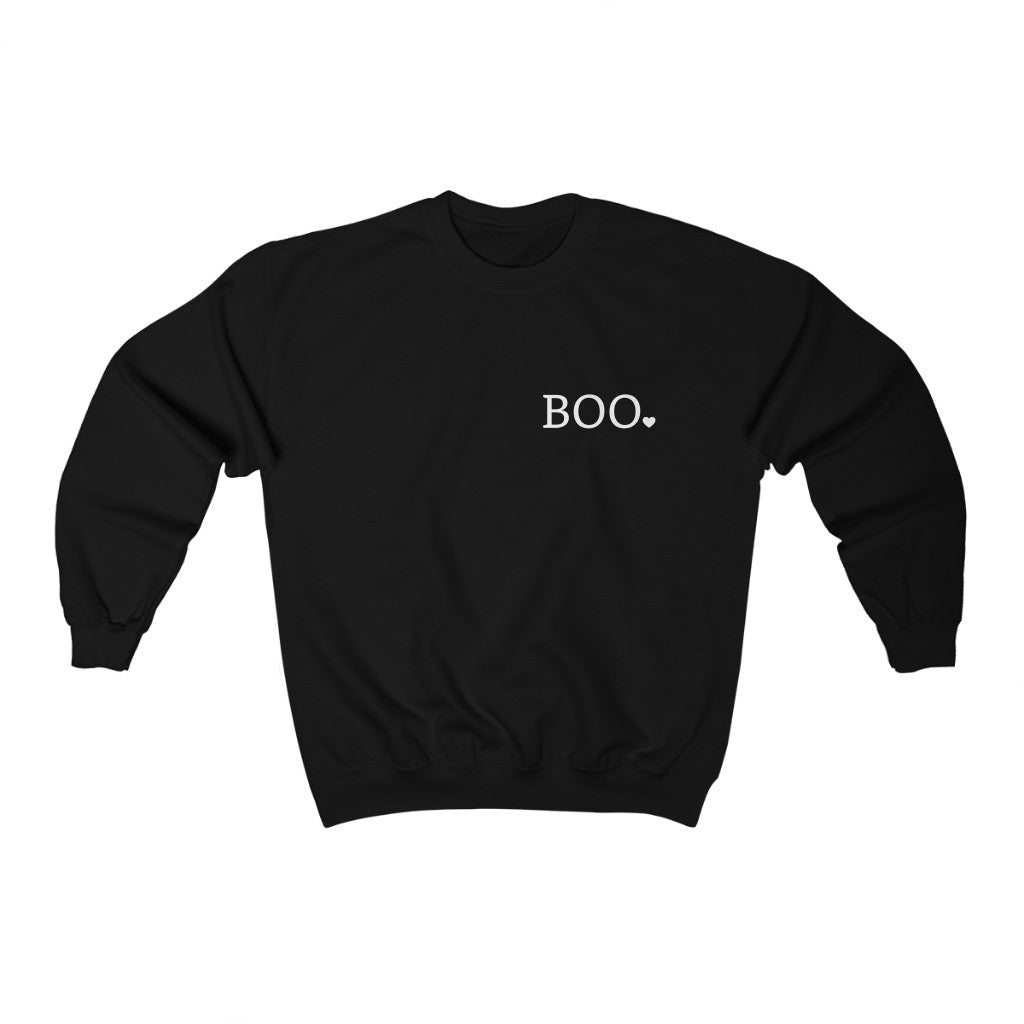 Cozy "Boo' Crewneck - Black Front