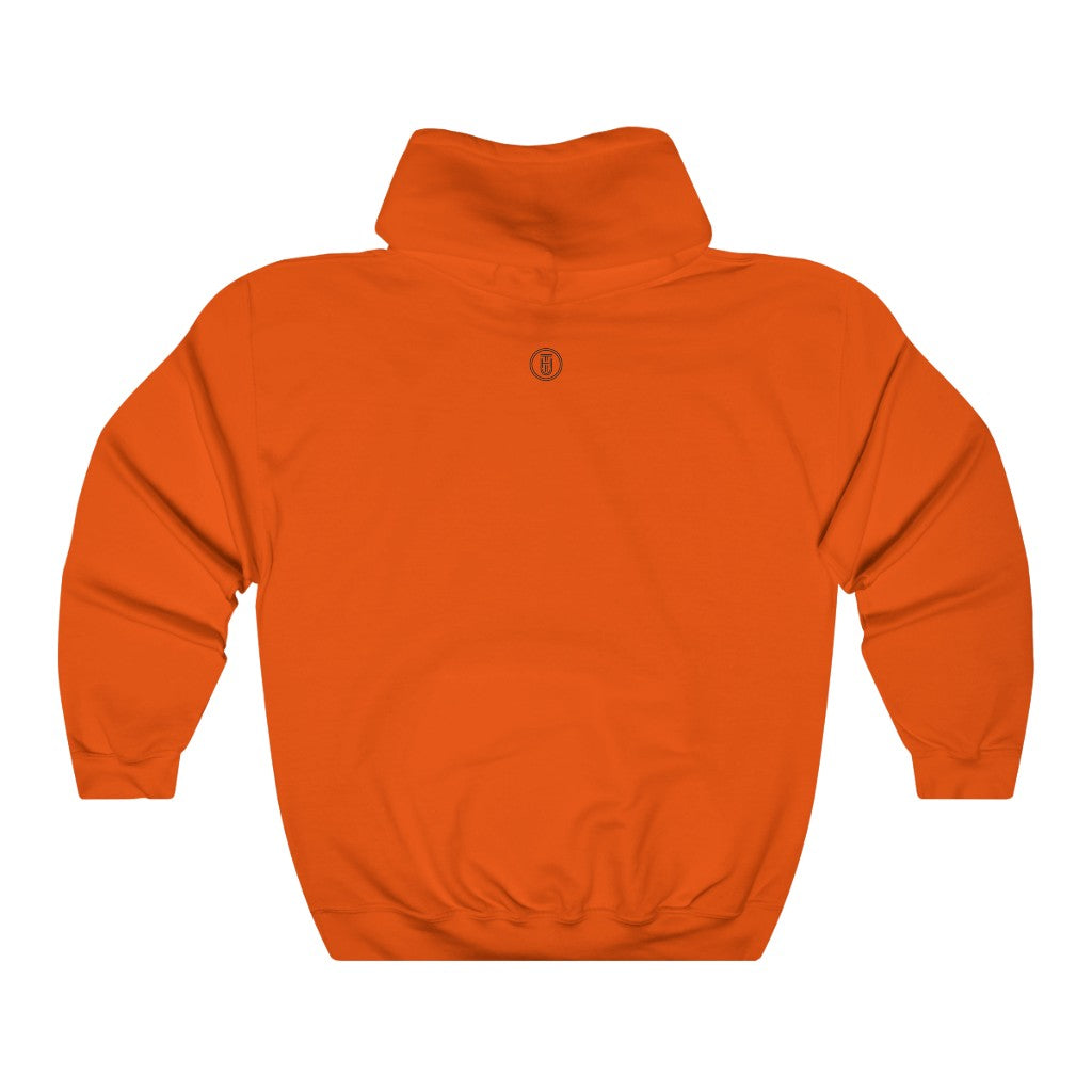 Cozy 'Burg Vibes' Hoodie - Orange Back