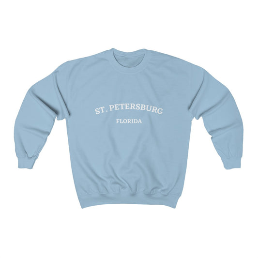 St. Petersburg Arc Crewneck - Light Blue Front