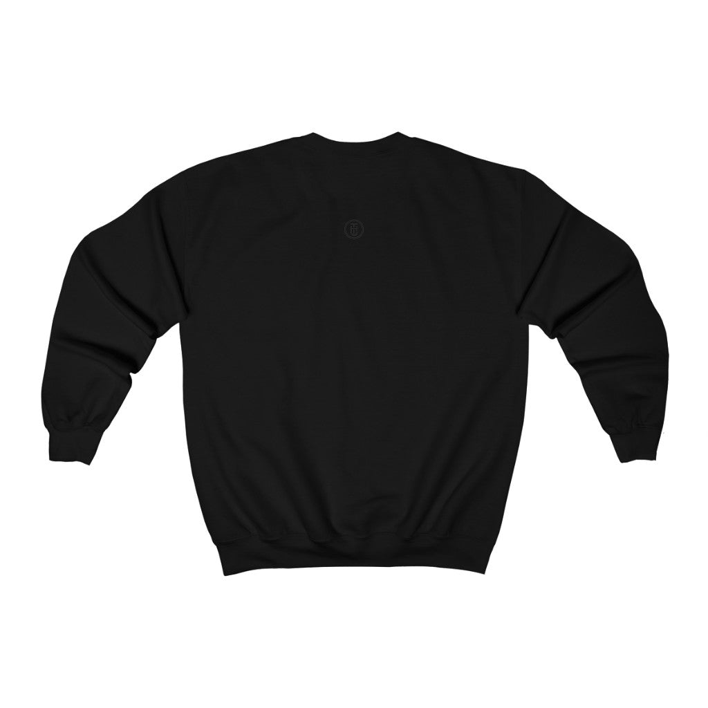 Cozy 'Burg Vibes' Crewneck Sweatshirt - Black Back